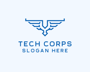 Corps - Aviation Wings Crest logo design