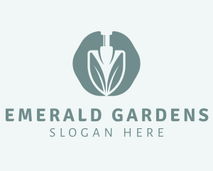 Sprout Gardening Trowel logo design