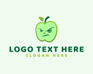 Healthy Food - Fierce Green Apple logo design