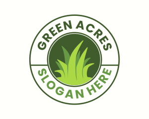 Green Grass Badge logo design