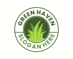 Green Grass Badge logo design