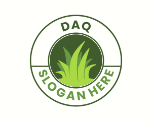 Backyard - Green Grass Badge logo design