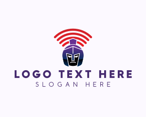 Wireless - Gladiator Signal Helmet logo design