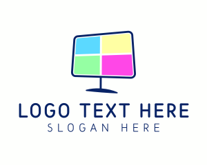 Application - Screen Monitor Display logo design