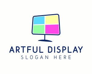 Screen Monitor Display logo design