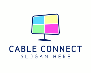 Cable - Screen Monitor Display logo design