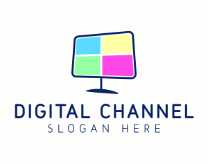 Channel - Screen Monitor Display logo design