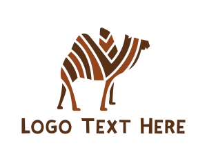Stylized - Mosaic Stripe Camel logo design