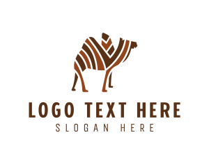 Safari - Mosaic Stripe Camel logo design