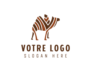 Mosaic Stripe Camel Logo