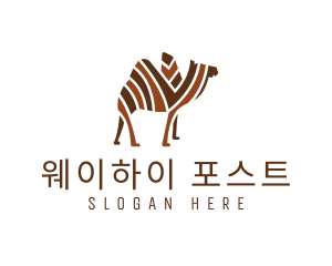 Mosaic Stripe Camel logo design