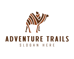 Mosaic Stripe Camel logo design