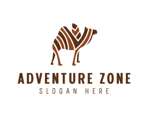 Mosaic Stripe Camel logo design