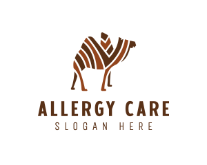 Mosaic Stripe Camel logo design