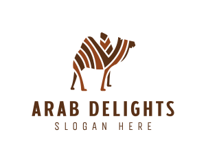 Arab - Mosaic Stripe Camel logo design