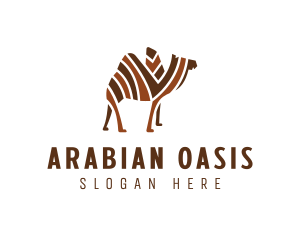 Arabian - Mosaic Stripe Camel logo design