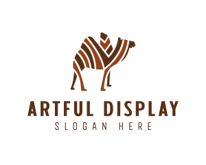 Mosaic Stripe Camel logo design