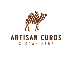 Mosaic Stripe Camel logo design