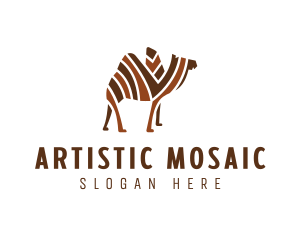 Mosaic - Mosaic Stripe Camel logo design