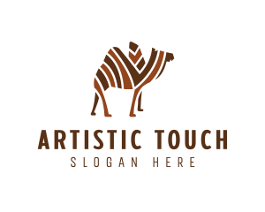 Mosaic Stripe Camel logo design