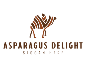 Mosaic Stripe Camel logo design