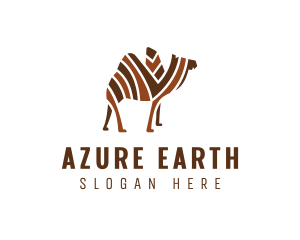 Mosaic Stripe Camel logo design