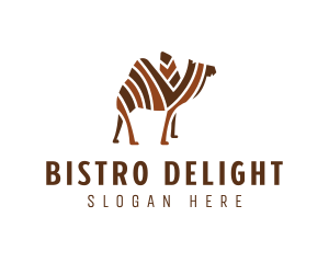 Mosaic Stripe Camel logo design