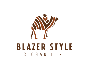 Mosaic Stripe Camel logo design