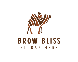 Mosaic Stripe Camel logo design