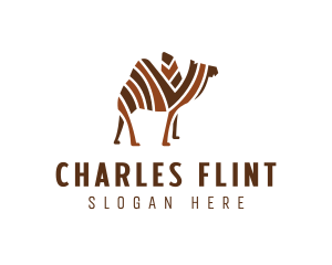 Mosaic Stripe Camel logo design