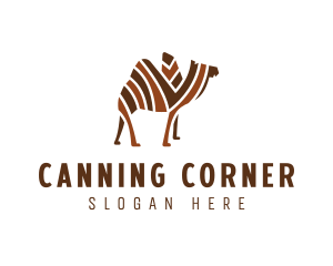 Mosaic Stripe Camel logo design