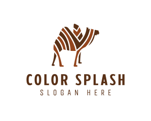 Mosaic Stripe Camel logo design