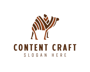 Mosaic Stripe Camel logo design