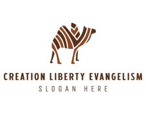 Mosaic Stripe Camel logo design