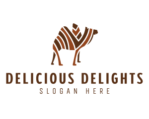 Mosaic Stripe Camel logo design