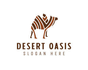 Camel - Mosaic Stripe Camel logo design