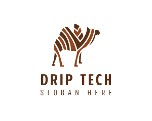 Mosaic Stripe Camel logo design