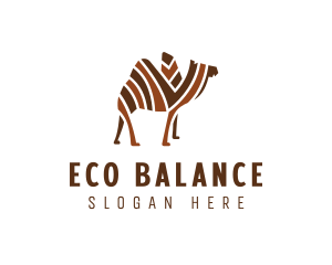 Mosaic Stripe Camel logo design