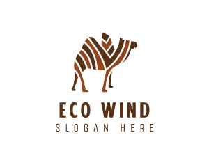 Mosaic Stripe Camel logo design