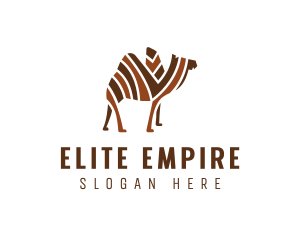 Mosaic Stripe Camel logo design