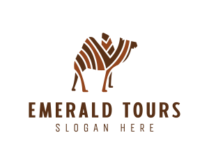 Mosaic Stripe Camel logo design