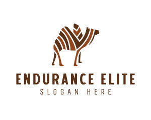 Mosaic Stripe Camel logo design