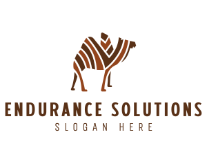 Mosaic Stripe Camel logo design