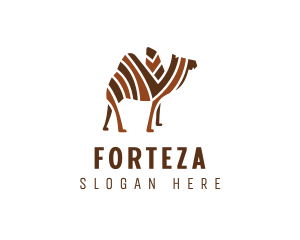 Mosaic Stripe Camel logo design