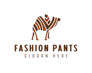 Mosaic Stripe Camel logo design