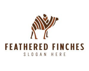 Mosaic Stripe Camel logo design