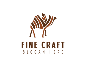 Mosaic Stripe Camel logo design