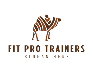 Mosaic Stripe Camel logo design