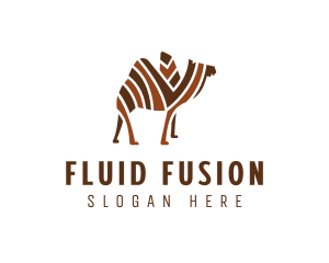 Mosaic Stripe Camel logo design