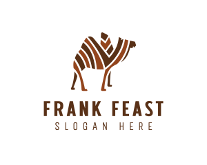 Mosaic Stripe Camel logo design